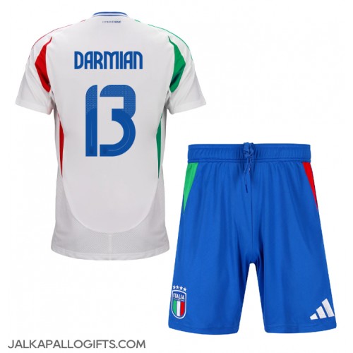 Italia Matteo Darmian #13 Vieras Peliasu Lasten EM-Kisat 2024 Lyhythihainen (+ Lyhyet housut)